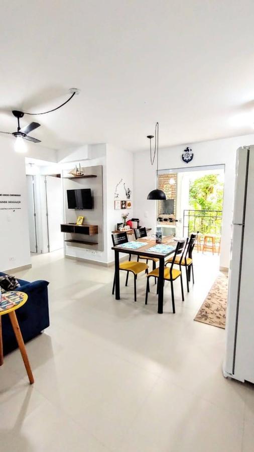 Apto Centro Ubatuba Com Varanda Gourmet, Suite E Piscina Bagian luar foto